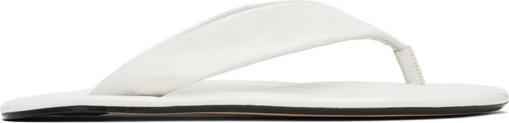 BY FAR White Dasha Flip-Flops