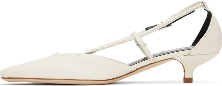 BY FAR White Francine Heels - Image 3