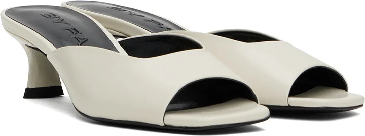 BY FAR White Wendy Mules - Image 4