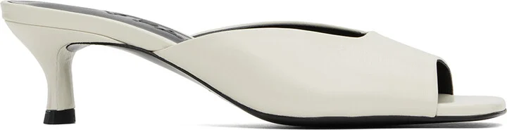 BY FAR White Wendy Mules