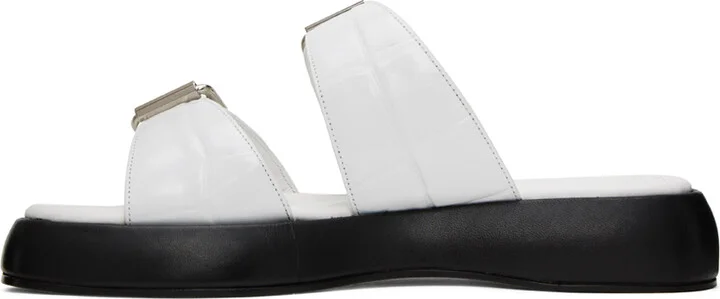 BY FAR White Wyatt Sandals - Image 3
