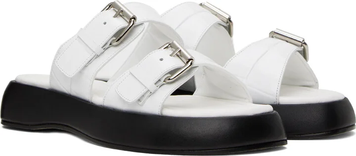 BY FAR White Wyatt Sandals - Image 4