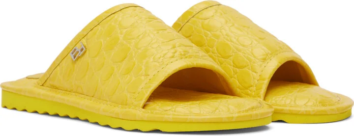 BY FAR Yellow Ari Slides - Image 4
