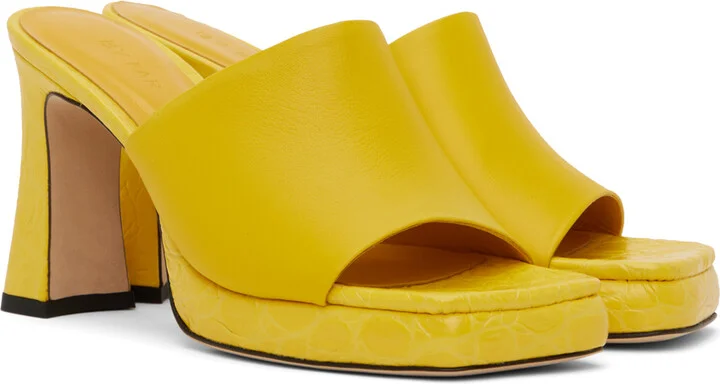 BY FAR Yellow Beliz Mules - Image 4