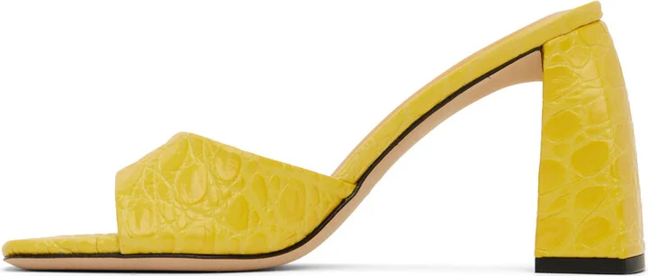 BY FAR Yellow Michele Mules - Image 3