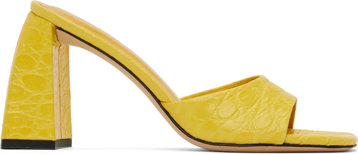 BY FAR Yellow Michele Mules