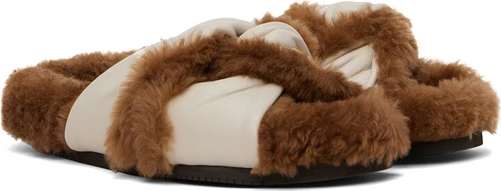 by Malene Birger Brown & Beige Moria Sandals - Image 4