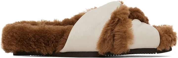 by Malene Birger Brown & Beige Moria Sandals