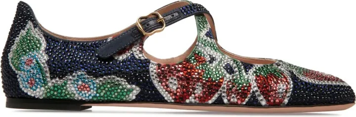 Byntia-Cry leather ballerina shoes