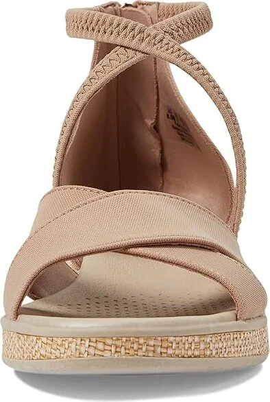 Bzees Bali Sand Strappy Wedge Sandals Women's Sandals Walnut Brown : 7 W, Textile - Image 2