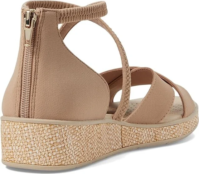 Bzees Bali Sand Strappy Wedge Sandals Women's Sandals Walnut Brown : 7 W, Textile - Image 4