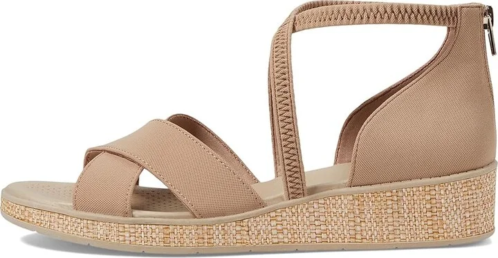 Bzees Bali Sand Strappy Wedge Sandals Women's Sandals Walnut Brown : 7 W, Textile - Image 5