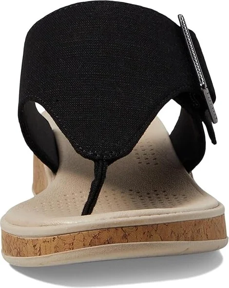Bzees Bay Wedge Sandals Women's Sandals Black : 8.5 M, Synthetic/Textile - Image 2