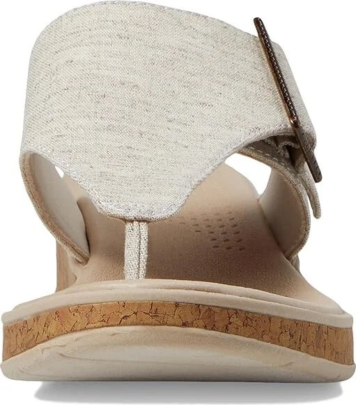 Bzees Bay Wedge Sandals Women's Sandals Natural Beige : 7.5 W, Textile - Image 2