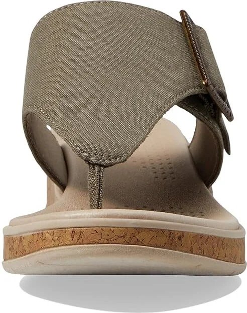 Bzees Bay Wedge Sandals Women's Sandals Olive Green : 8.5 W, Synthetic/Textile - Image 2