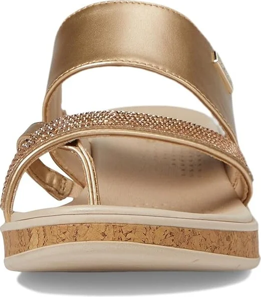 Bzees Bora Bright Wedge Sandals Women's Sandals Gold Metallic : 10 M, Synthetic - Image 2