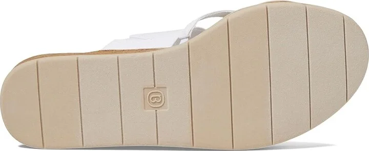 Bzees Bora Bright Wedge Sandals Women's Sandals White : 7.5 M, Leather/Synthetic - Image 3