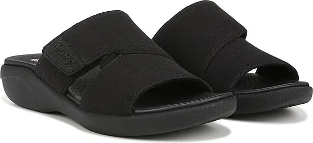 Bzees Carefree Wedge Sandals Women's Sandals Black : 7 M
