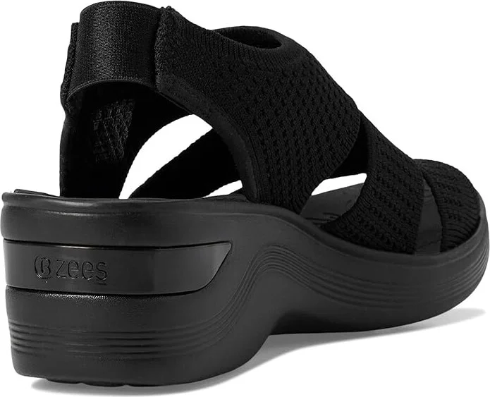 Bzees Double Up Women's Shoes Black Knit : 10 M - Image 4