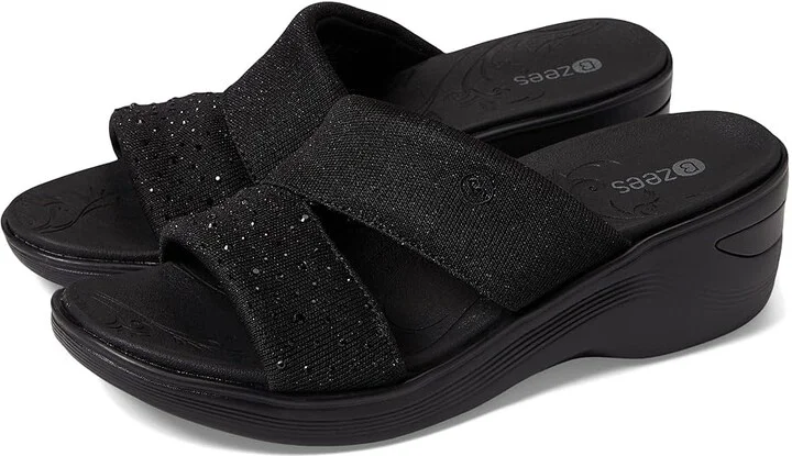 Bzees Dynasty Bright Women's Shoes Black/Black : 7.5 W