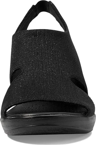 Bzees Eden Strappy Sandals Women's Sandals Black Fabric : 8 W, Textile - Image 2