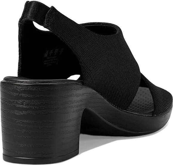 Bzees Eden Strappy Sandals Women's Sandals Black Fabric : 8 W, Textile - Image 4
