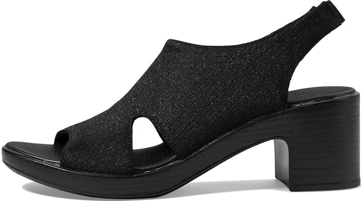 Bzees Eden Strappy Sandals Women's Sandals Black Fabric : 8 W, Textile - Image 5