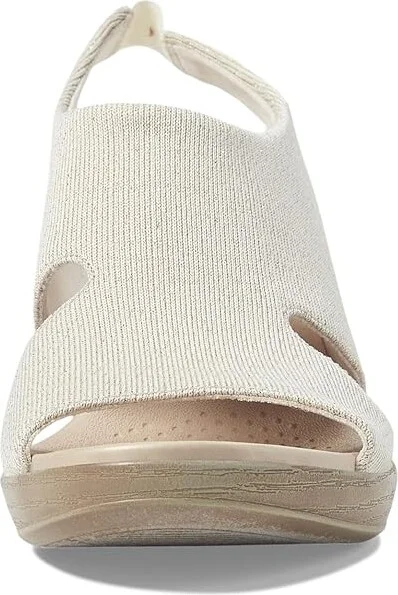 Bzees Eden Strappy Sandals Women's Sandals White Fabric : 8.5 M, Textile - Image 2