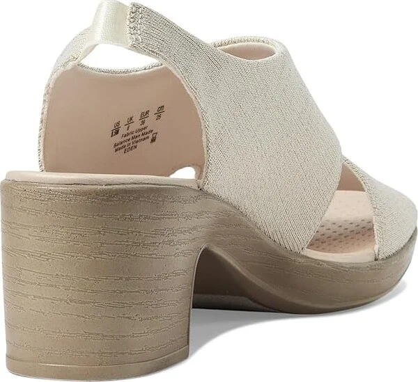 Bzees Eden Strappy Sandals Women's Sandals White Fabric : 8.5 M, Textile - Image 4