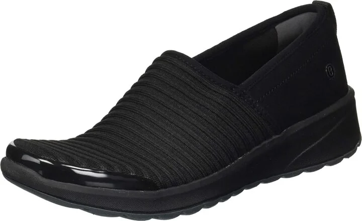 Bzees Glee Women's Shoes Black Ribbed Knit : 10 W, Textile - Image 2