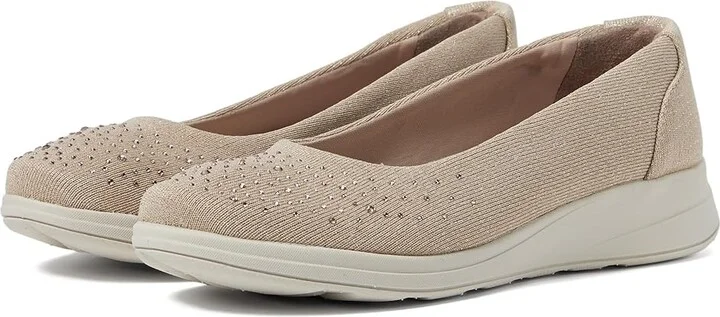 Bzees Golden Bright Slip-On Loafers Women's Flat Shoes Beige : 7.5 M, Synthetic