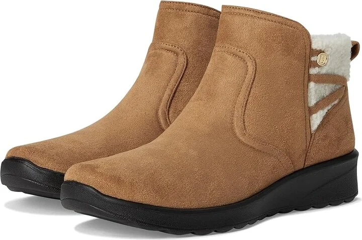 Bzees Grand Cozy Women's Boots Whiskey Tan : 8.5 W, Rubber/Textile