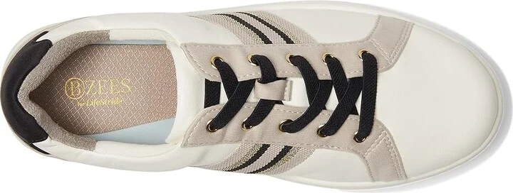 Bzees Happy Friday Women's Shoes White/Black : 8.5 M, Polyester - Image 2
