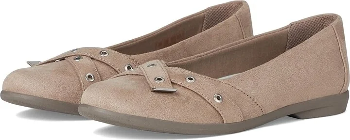Bzees Kira Skimmers Women's Flat Shoes Latte : 9 M, Polyester/Textile/Vinyl