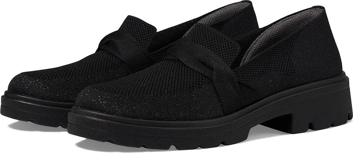 Bzees Muse Bow Women's Flat Shoes Black : 9.5 W, Synthetic