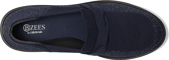 Bzees Muse Bow Women's Flat Shoes Navy : 8.5 W, Synthetic - Image 2