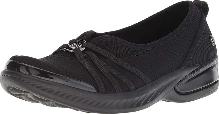 Bzees Niche Women's Slip on Shoes Black Mesh Fabric : 5 M, Textile - Image 2