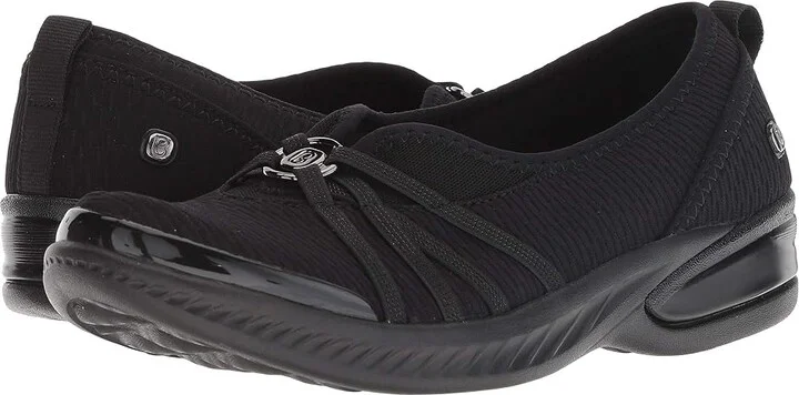 Bzees Niche Women's Slip on Shoes Black Mesh Fabric : 5 M, Textile