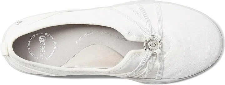 Bzees Niche Women's Slip on Shoes Bright White Fabric : 9.5 W, Textile - Image 2