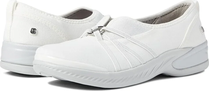 Bzees Niche Women's Slip on Shoes Bright White Fabric : 9.5 W, Textile