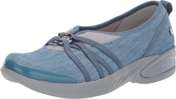 Bzees Niche Women's Slip on Shoes Washed Denim Fabric : 10 M, Textile - Image 2
