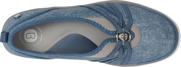 Bzees Niche Women's Slip on Shoes Washed Denim Fabric : 10 M, Textile - Image 3