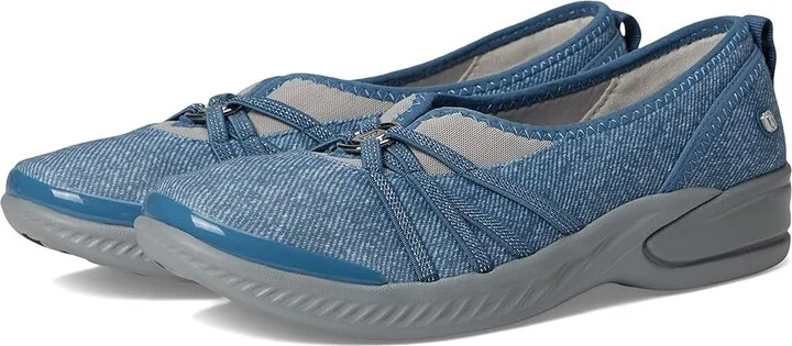Bzees Niche Women's Slip on Shoes Washed Denim Fabric : 10 M, Textile
