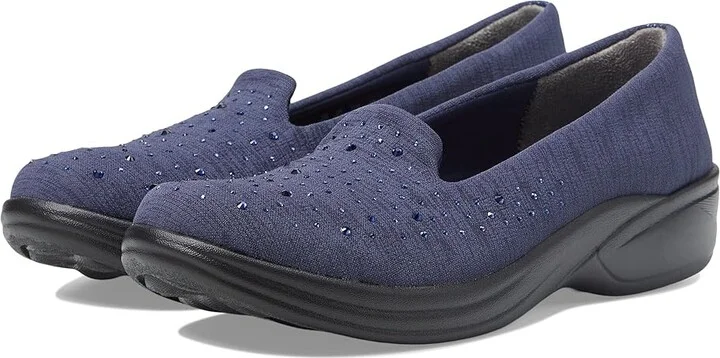 Bzees Poppyseed 3 Women's Shoes Navy Fabric : 6 M, Textile