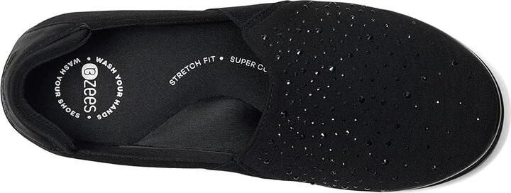 Bzees Poppyseed Women's Shoes Black Rhinestone : 9.5 M, Textile - Image 2