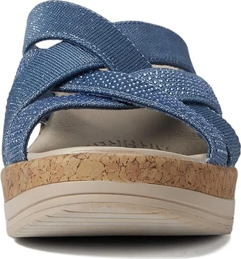 Bzees Reign Wedge Sandals Women's Sandals Blue : 9 M, Textile - Image 2