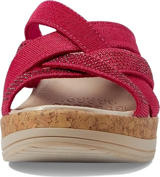Bzees Reign Wedge Sandals Women's Sandals Magenta Pink : 6 M, Textile - Image 2