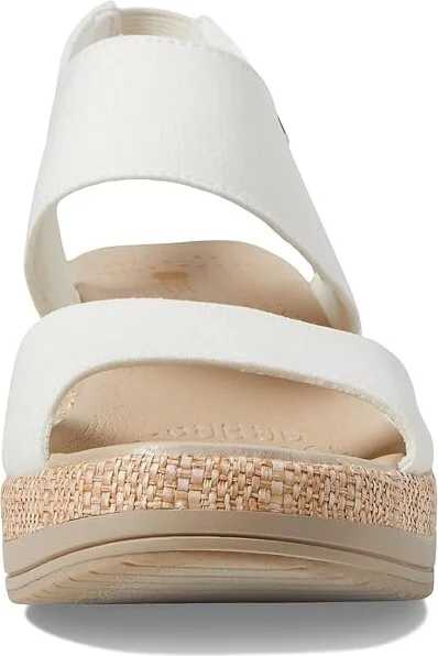 Bzees Reveal Ankle Strap Wedge Sandals Women's Sandals Bright White : 8.5 M, Synthetic/Textile - Image 2