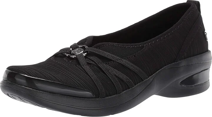 Bzees Rosie Women's Shoes Black Gradient Ribbed : 7 W, Textile - Image 2