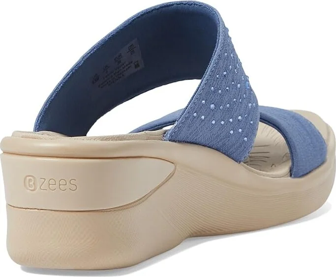 Bzees Sienna Bright Wedge Sandals Women's Sandals Blue : 11 M - Image 4